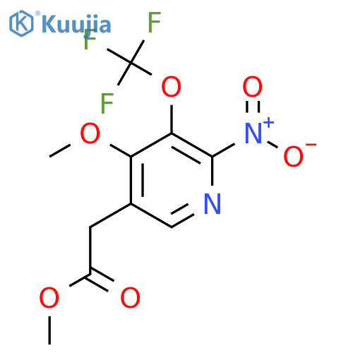 Methyl 4-methoxy-2-nitro-3-(trifluoromethoxy)pyridine-5-acetate structure