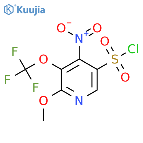 2-Methoxy-4-nitro-3-(trifluoromethoxy)pyridine-5-sulfonyl chloride structure