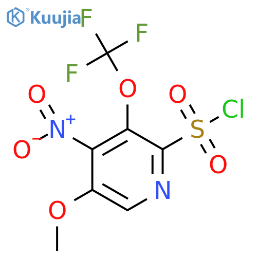 5-Methoxy-4-nitro-3-(trifluoromethoxy)pyridine-2-sulfonyl chloride structure