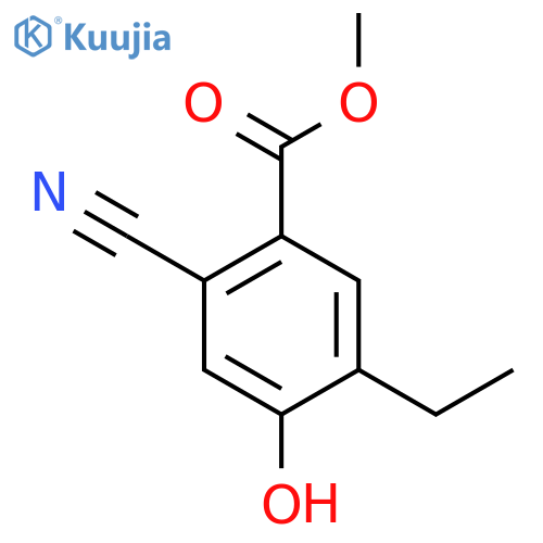 Methyl 2-cyano-5-ethyl-4-hydroxybenzoate structure