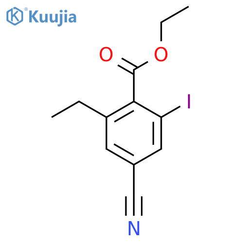 Ethyl 4-cyano-2-ethyl-6-iodobenzoate structure