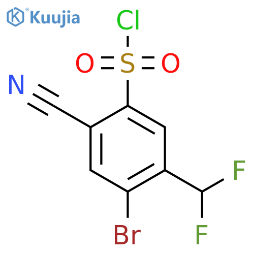 4-Bromo-2-cyano-5-(difluoromethyl)benzenesulfonyl chloride structure