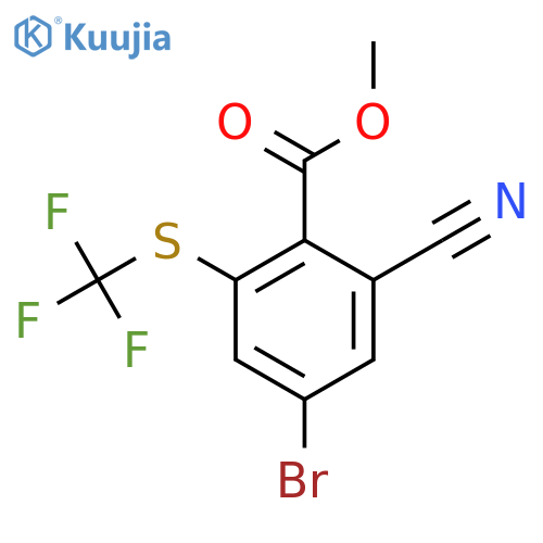 Methyl 4-bromo-2-cyano-6-(trifluoromethylthio)benzoate structure