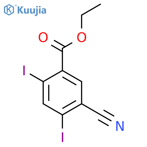 Ethyl 5-cyano-2,4-diiodobenzoate structure