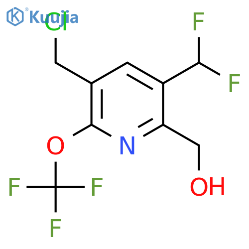 3-(Chloromethyl)-5-(difluoromethyl)-2-(trifluoromethoxy)pyridine-6-methanol structure