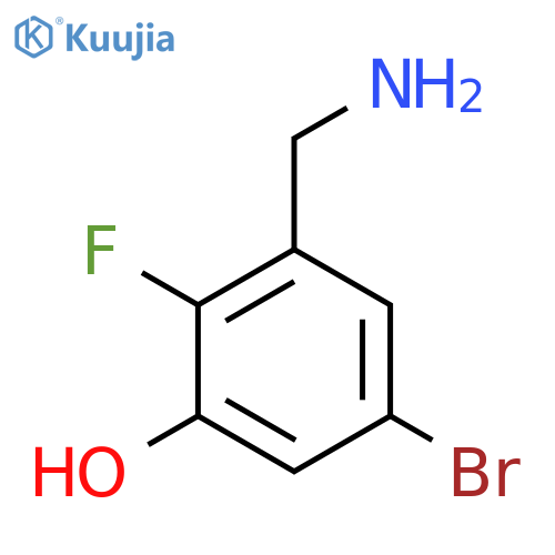 5-Bromo-2-fluoro-3-hydroxybenzylamine structure