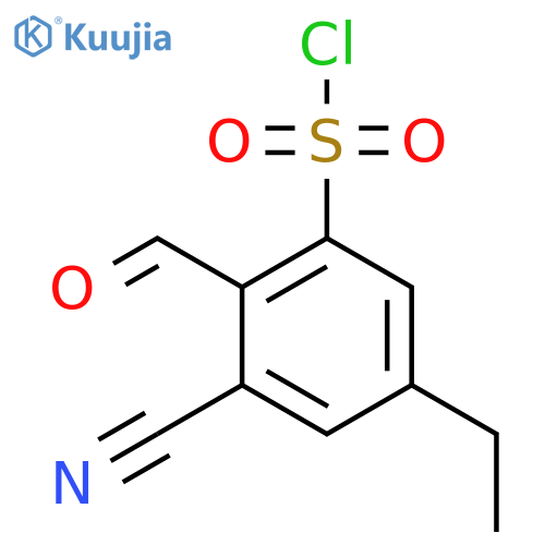 3-Cyano-5-ethyl-2-formylbenzenesulfonyl chloride structure