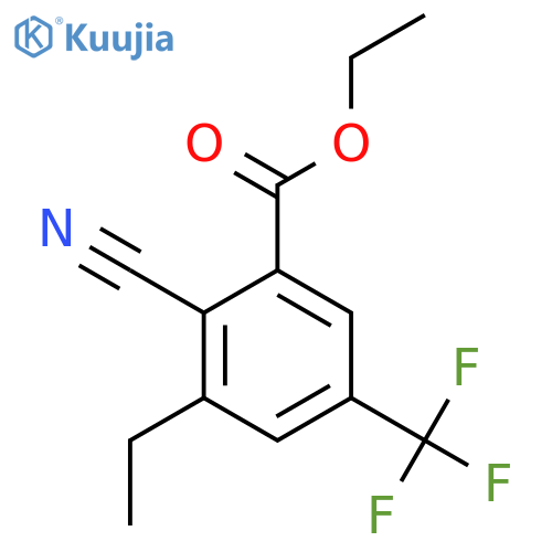 Ethyl 2-cyano-3-ethyl-5-(trifluoromethyl)benzoate structure