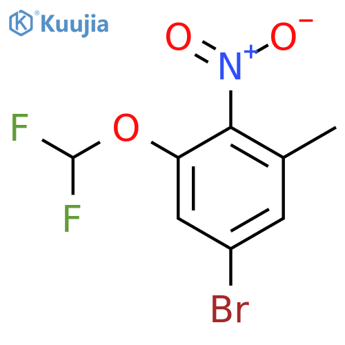 5-Bromo-3-difluoromethoxy-2-nitrotoluene structure