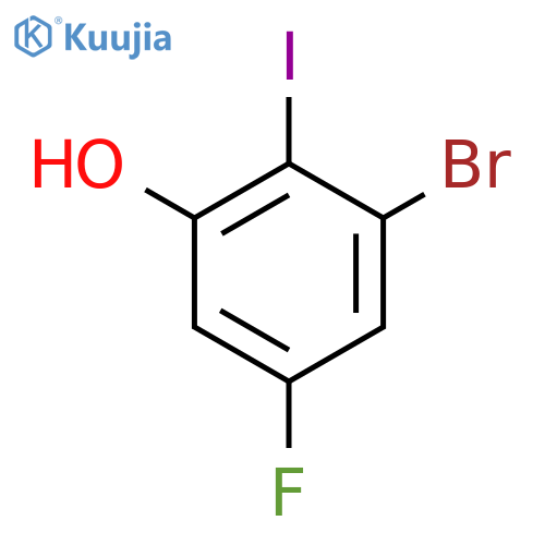 3-Bromo-5-fluoro-2-iodophenol structure