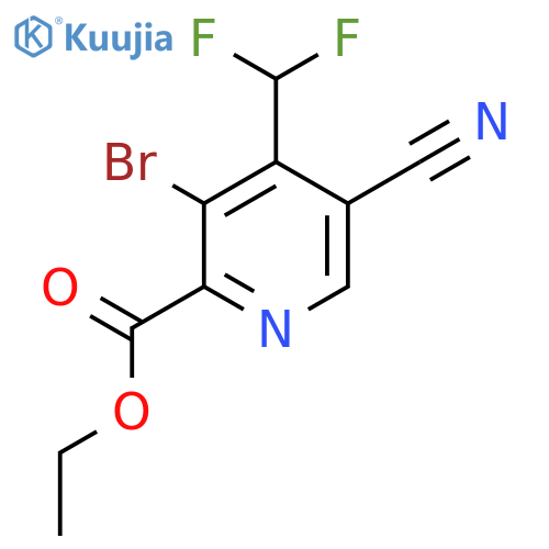 Ethyl 3-bromo-5-cyano-4-(difluoromethyl)pyridine-2-carboxylate structure