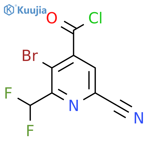 3-Bromo-6-cyano-2-(difluoromethyl)pyridine-4-carbonyl chloride structure