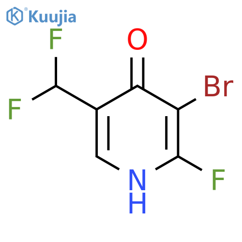 3-Bromo-5-(difluoromethyl)-2-fluoro-4-hydroxypyridine structure