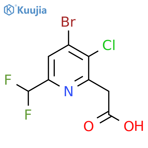 4-Bromo-3-chloro-6-(difluoromethyl)pyridine-2-acetic acid structure