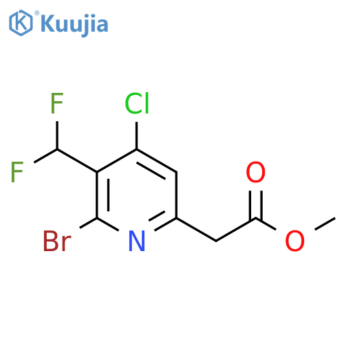 Methyl 2-bromo-4-chloro-3-(difluoromethyl)pyridine-6-acetate structure