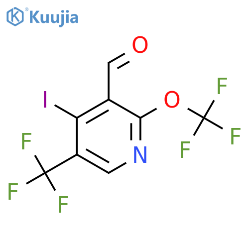 4-Iodo-2-(trifluoromethoxy)-5-(trifluoromethyl)pyridine-3-carboxaldehyde structure