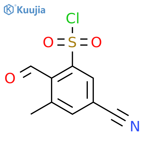 5-Cyano-2-formyl-3-methylbenzenesulfonyl chloride structure
