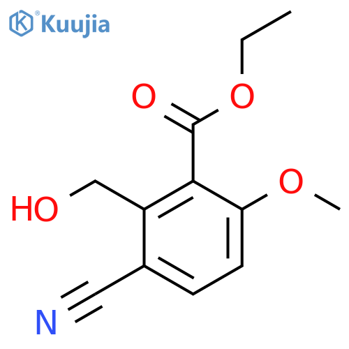 Ethyl 3-cyano-2-hydroxymethyl-6-methoxybenzoate structure
