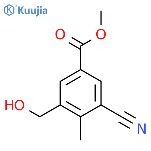 Methyl 3-cyano-5-hydroxymethyl-4-methylbenzoate structure
