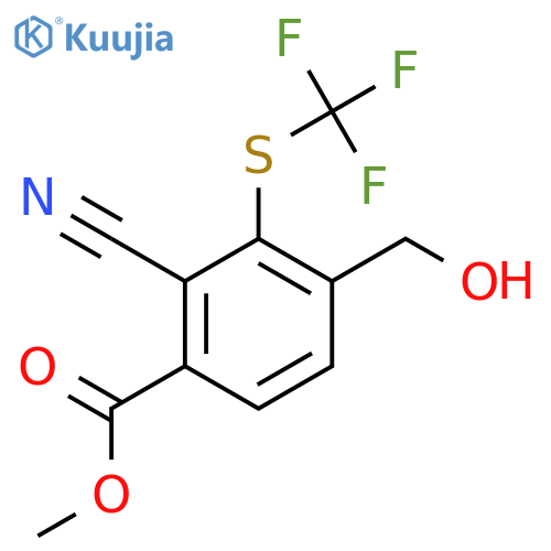 Methyl 2-cyano-4-hydroxymethyl-3-(trifluoromethylthio)benzoate structure