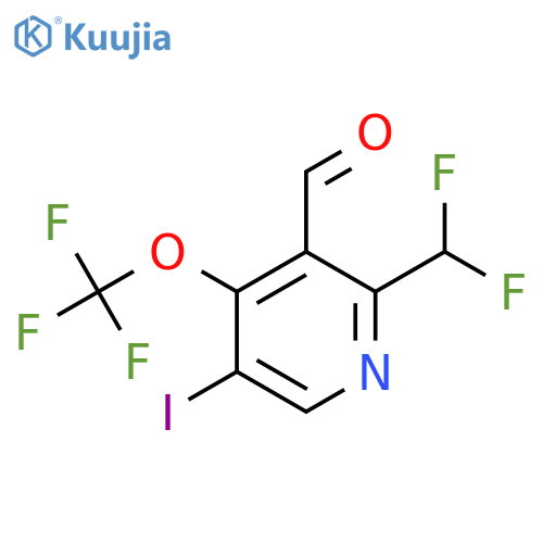 2-(Difluoromethyl)-5-iodo-4-(trifluoromethoxy)pyridine-3-carboxaldehyde structure