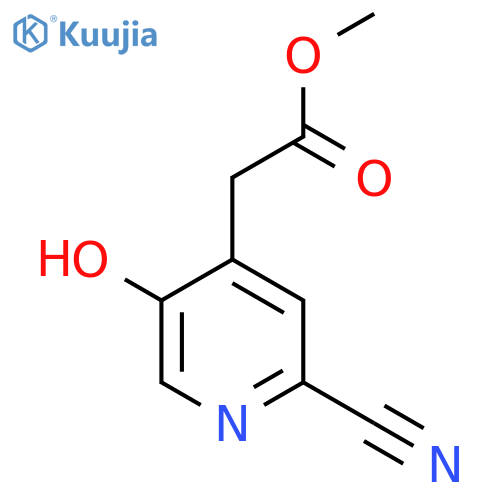 Methyl 2-cyano-5-hydroxypyridine-4-acetate structure