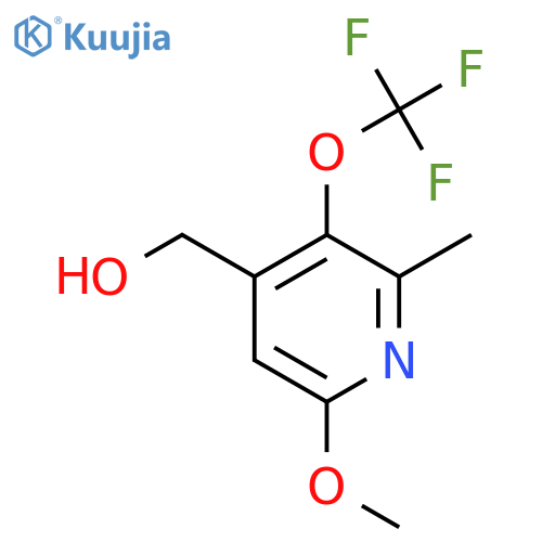 6-Methoxy-2-methyl-3-(trifluoromethoxy)pyridine-4-methanol structure