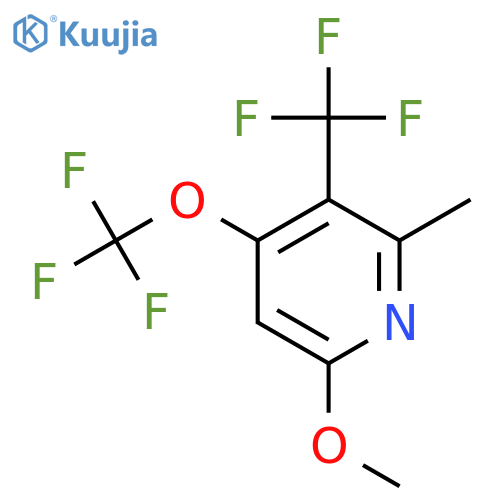 6-Methoxy-2-methyl-4-(trifluoromethoxy)-3-(trifluoromethyl)pyridine structure