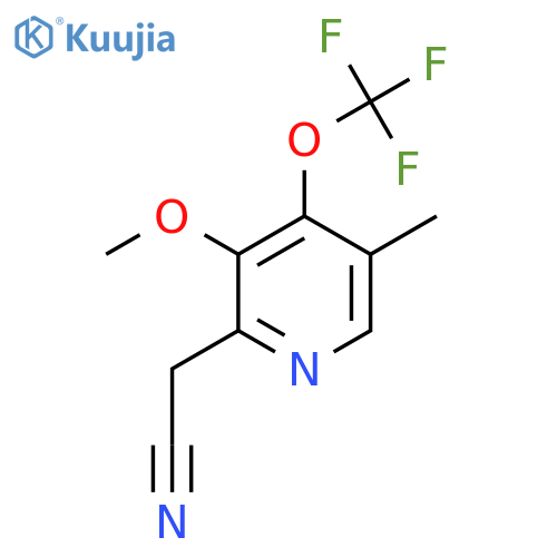 3-Methoxy-5-methyl-4-(trifluoromethoxy)pyridine-2-acetonitrile structure