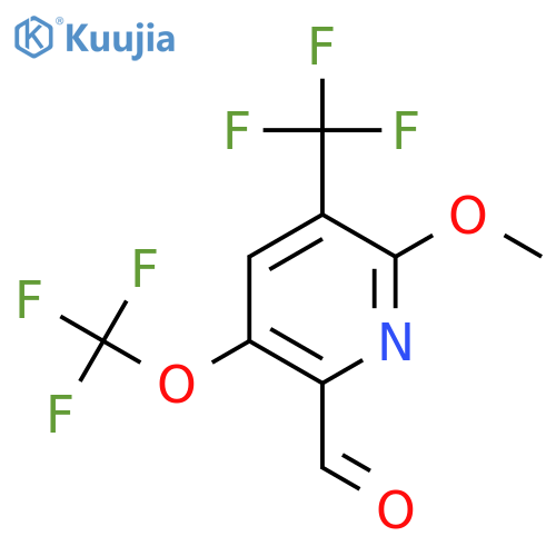 2-Methoxy-5-(trifluoromethoxy)-3-(trifluoromethyl)pyridine-6-carboxaldehyde structure