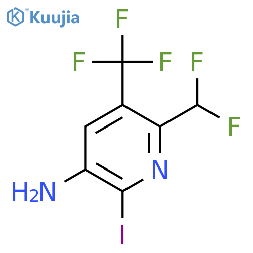 3-Amino-6-(difluoromethyl)-2-iodo-5-(trifluoromethyl)pyridine structure