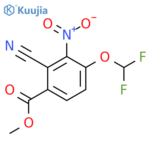 Methyl 2-cyano-4-difluoromethoxy-3-nitrobenzoate structure