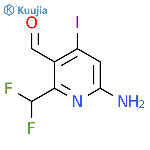 6-Amino-2-(difluoromethyl)-4-iodopyridine-3-carboxaldehyde structure