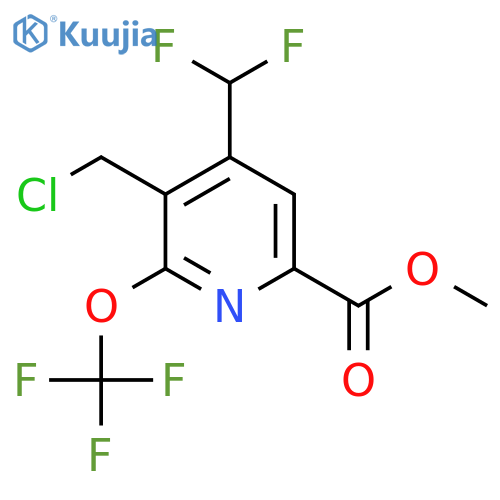 Methyl 3-(chloromethyl)-4-(difluoromethyl)-2-(trifluoromethoxy)pyridine-6-carboxylate structure