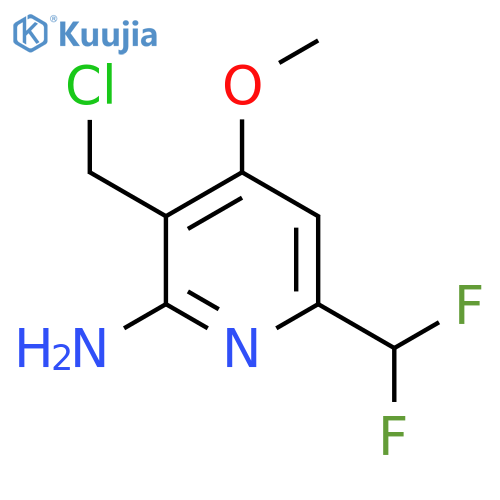 2-Amino-3-(chloromethyl)-6-(difluoromethyl)-4-methoxypyridine structure