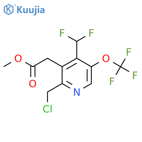 Methyl 2-(chloromethyl)-4-(difluoromethyl)-5-(trifluoromethoxy)pyridine-3-acetate structure