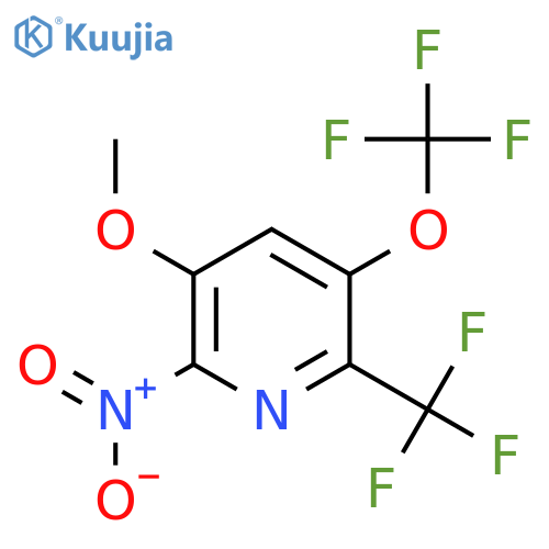 3-Methoxy-2-nitro-5-(trifluoromethoxy)-6-(trifluoromethyl)pyridine structure