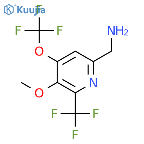 6-(Aminomethyl)-3-methoxy-4-(trifluoromethoxy)-2-(trifluoromethyl)pyridine structure