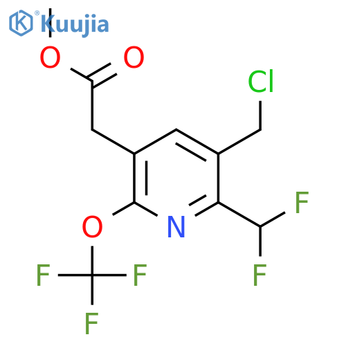 Methyl 3-(chloromethyl)-2-(difluoromethyl)-6-(trifluoromethoxy)pyridine-5-acetate structure