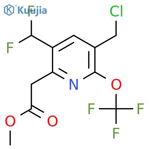 Methyl 3-(chloromethyl)-5-(difluoromethyl)-2-(trifluoromethoxy)pyridine-6-acetate structure