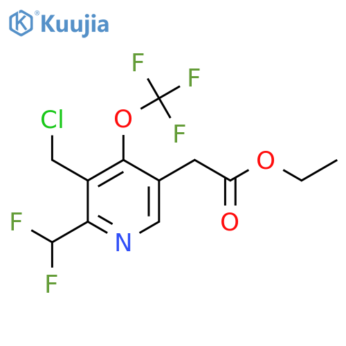 Ethyl 3-(chloromethyl)-2-(difluoromethyl)-4-(trifluoromethoxy)pyridine-5-acetate structure