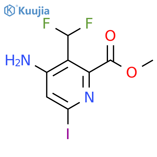 Methyl 4-amino-3-(difluoromethyl)-6-iodopyridine-2-carboxylate structure