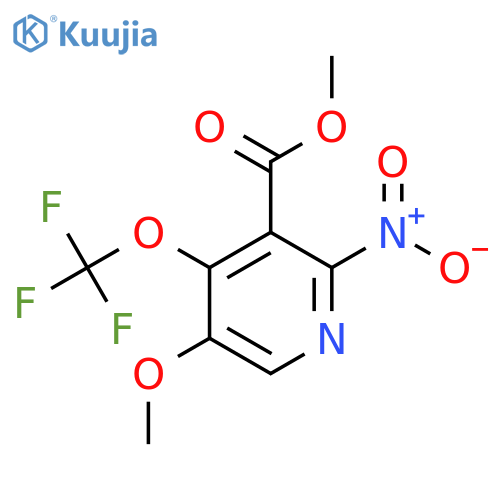 Methyl 5-methoxy-2-nitro-4-(trifluoromethoxy)pyridine-3-carboxylate structure