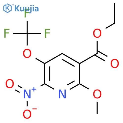 Ethyl 2-methoxy-6-nitro-5-(trifluoromethoxy)pyridine-3-carboxylate structure
