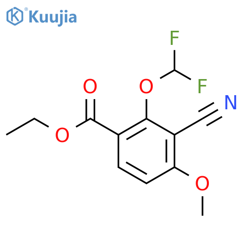 Ethyl 3-cyano-2-difluoromethoxy-4-methoxybenzoate structure