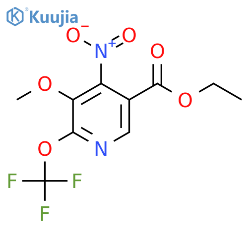 Ethyl 3-methoxy-4-nitro-2-(trifluoromethoxy)pyridine-5-carboxylate structure
