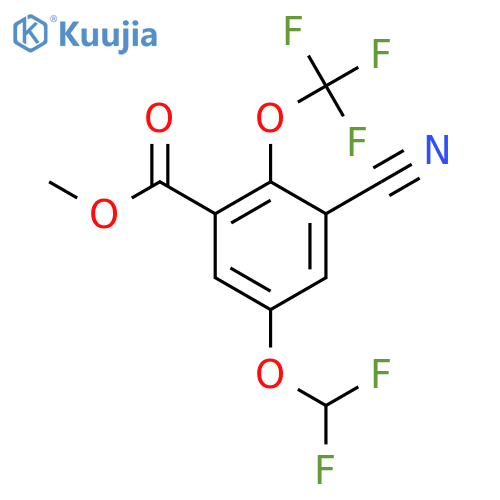 Methyl 3-cyano-5-difluoromethoxy-2-(trifluoromethoxy)benzoate structure