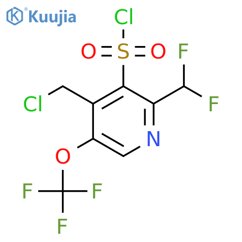 4-(Chloromethyl)-2-(difluoromethyl)-5-(trifluoromethoxy)pyridine-3-sulfonyl chloride structure
