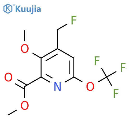 Methyl 4-(fluoromethyl)-3-methoxy-6-(trifluoromethoxy)pyridine-2-carboxylate structure