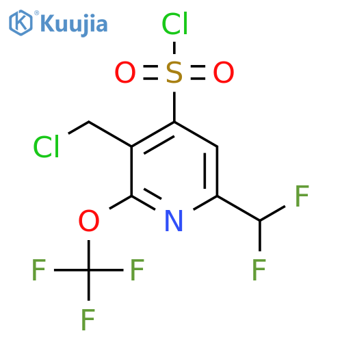3-(Chloromethyl)-6-(difluoromethyl)-2-(trifluoromethoxy)pyridine-4-sulfonyl chloride structure